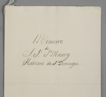 Mémoire de J-J Saint-Macary