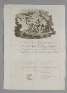 Lettre à en-tête signée par Charles Maurice de Talleyrand