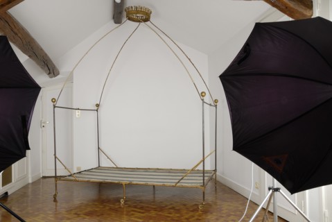Desouches, Lit de voyage pliant de la famille Impériale (détail)