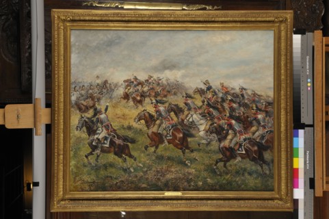 Perboyre (d'après), " La charge de Wagram, 1er régiment de dragons "