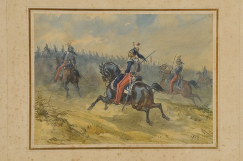 De Luna, "Dragon sur le champ de bataille", 1852