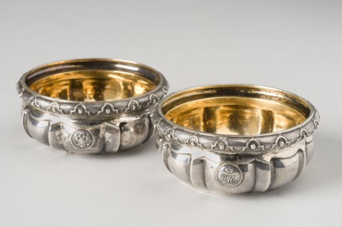 Paire de petites coupes de mariage rondes
