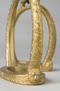 Paire d'étriers de général en bronze doré, Epoque 1er Empire