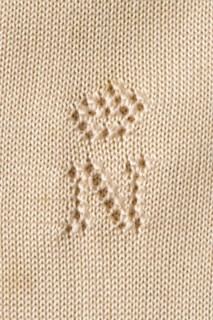 Détail de caleçon long ou collant  écru, Second Empire