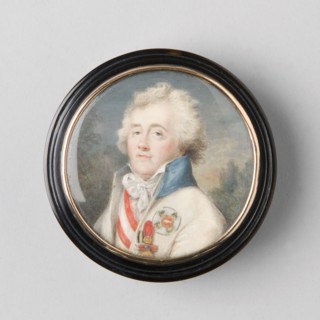 Weyler, "Prince autrichien en habit blanc à col bleu, portant l'ordre de la Toison d'Or et l'ordre de Marie Thérèse"