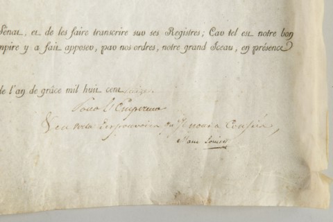 Brevet de titre de chevalier (détail)
