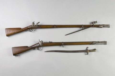 Rifles and sword bayonet, 19th Century