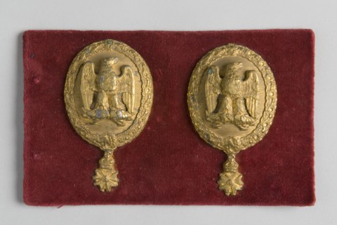 Paire de bossettes d'attelage de l'équipage de l'Empereur Napoléon III, 2nd Empire