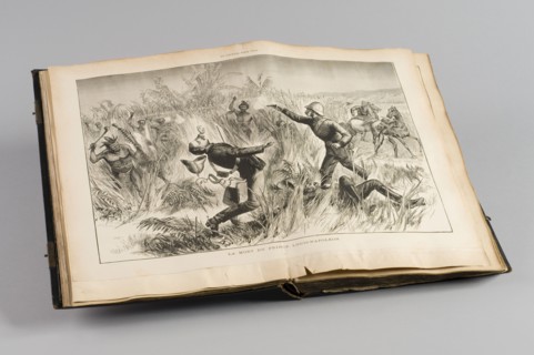 "La mort du prince Louis Napoléon", pages de "La vie du prince Napoléon" et "Les derniers moments du prince impérial"