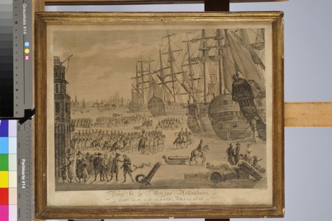 "Prise de la marine anglo-batave par la cavalerie française, sur mer le 19 Janvier 1795"