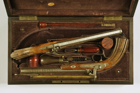 Cassette nécessaire de pistolets de duel