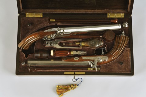 Cassette nécessaire de pistolets de duel