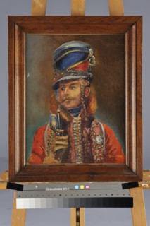 Sillon, "Lassale en uniforme de hussard, avec sa pipe"