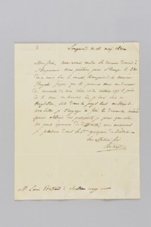 Lettre d'Henri-Gatien Bertrand à son frère Louis écrite à Sainte-Hélène