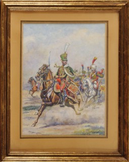 Benigni, "Charge du 7e Hussards"