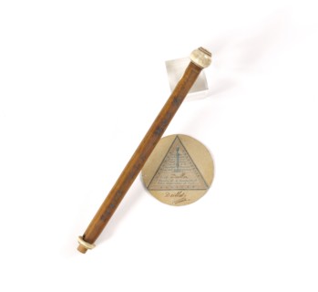 Truncheon of a police superintendant and Medallion with an identity card of the police Commission members