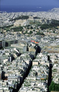le centre-ville d'Athènes