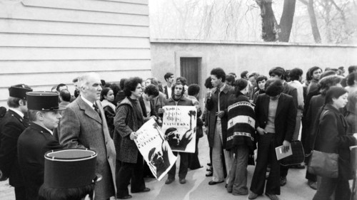 Manifestants pakistanais, Paris, 1974