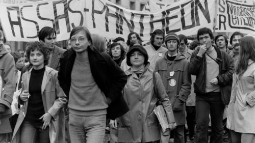 Manifestation étudiante et lycéenne contre la loi Debré, Paris, 1973
