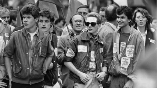 Manifestation du Front National en faveur de l'école libre, Paris, 1984