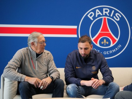 Camille Choquier et Gianluigi Donnarumma (2023)