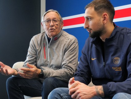 Camille Choquier et Gianluigi Donnarumma (2023)