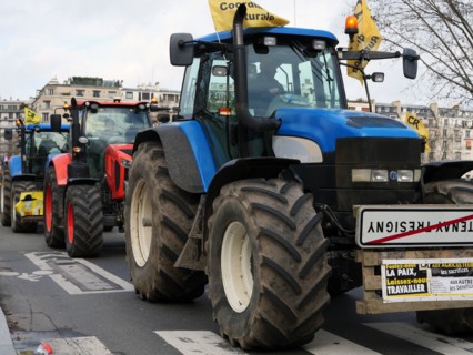 Manifestation d'agriculteurs à Paris, le 23 février 2024