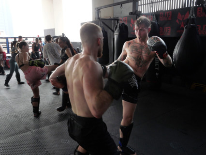 Le camp d’entraînement de boxe thaïlandaise Elite Fight Club du Francais Cédric Gautier