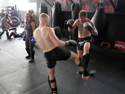 Le camp d’entraînement de boxe thaïlandaise Elite Fight Club du Francais Cédric Gautier