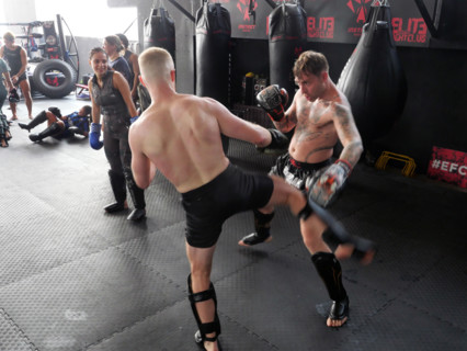 Le camp d’entraînement de boxe thaïlandaise Elite Fight Club du Francais Cédric Gautier
