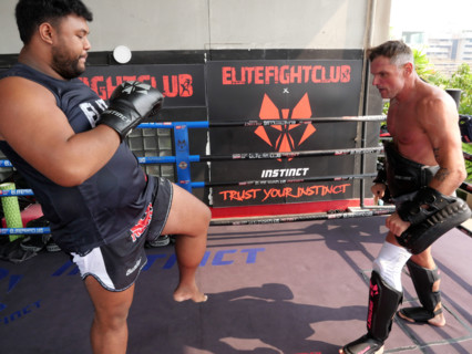 Le camp d’entraînement de boxe thaïlandaise Elite Fight Club du Francais Cédric Gautier