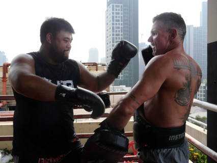 Le camp d’entraînement de boxe thaïlandaise Elite Fight Club du Francais Cédric Gautier