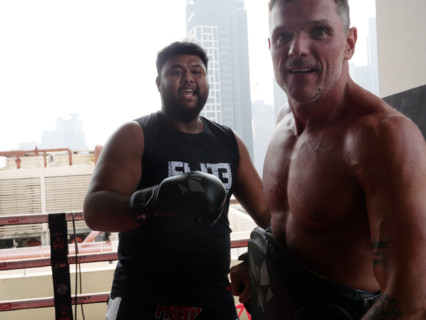 Le camp d’entraînement de boxe thaïlandaise Elite Fight Club du Francais Cédric Gautier