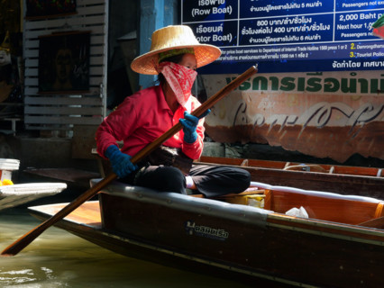 Thaïlande, marché flottant de Damnoen Saduak