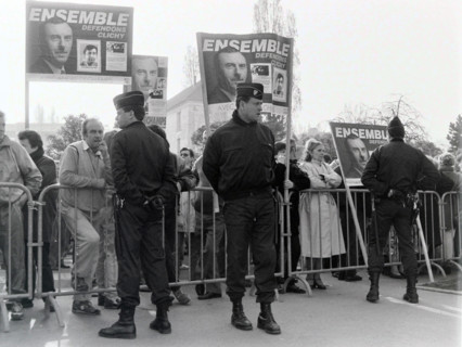 Manifestation à Clichy-sous-Bois, en 1989