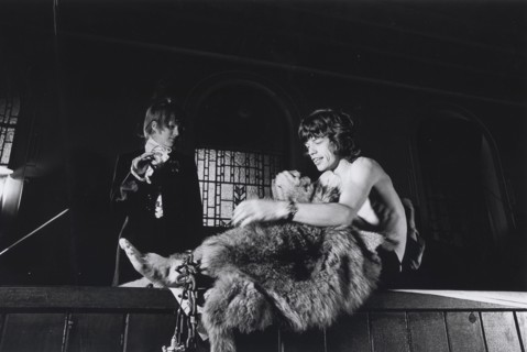 Spoof of Oscar Wilde trial in old church in Kings Cross, London (1966)