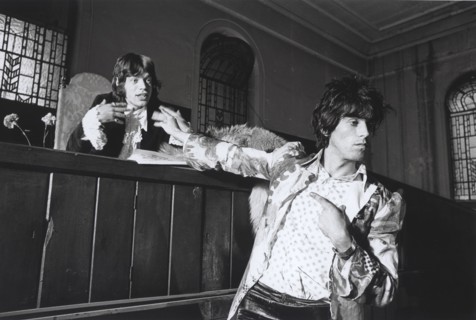 Spoof of Oscar Wilde trial in old church in Kings Cross, London (1966)