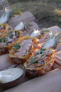 Buffet Robinson : salade croquante de poulet aux épices