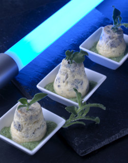 Dîner "totally space" : darioles d'escargots, coulis de persil