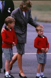 L'arrivée de Diana et les deux princes.