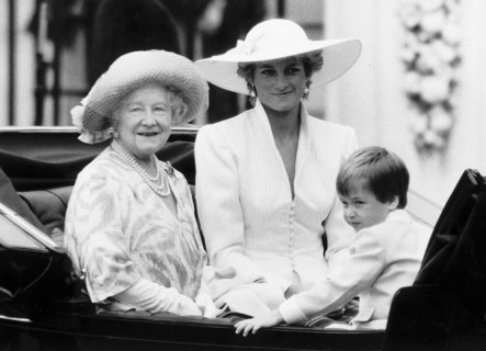 La reine-mère, princesse Diana et prince William
