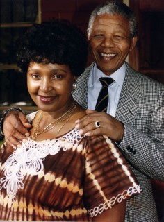 Nelson Mandela avec sa femme Winnie