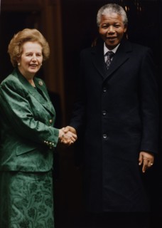 Nelson Mandela avec Margaret Thatcher