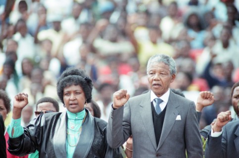 Nelson Mandela avec sa femme Winnie