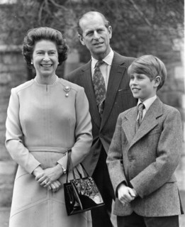 La reine Elisabeth II, le prince Philip et le prince Edward