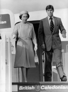 La reine Elisabeth II et son fils, le prince Andrew