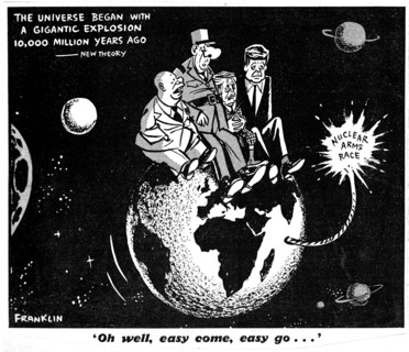 Caricature sur l'arme atomique