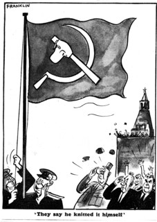 Caricature sur les relations entre la France et l'URSS