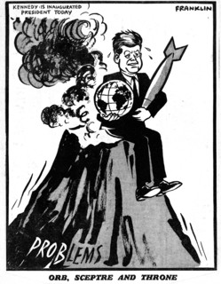 Caricature sur l'investiture de JFK, 1960