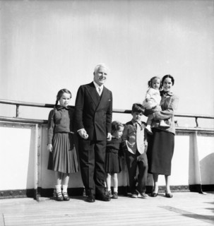Charlie Chaplin with family